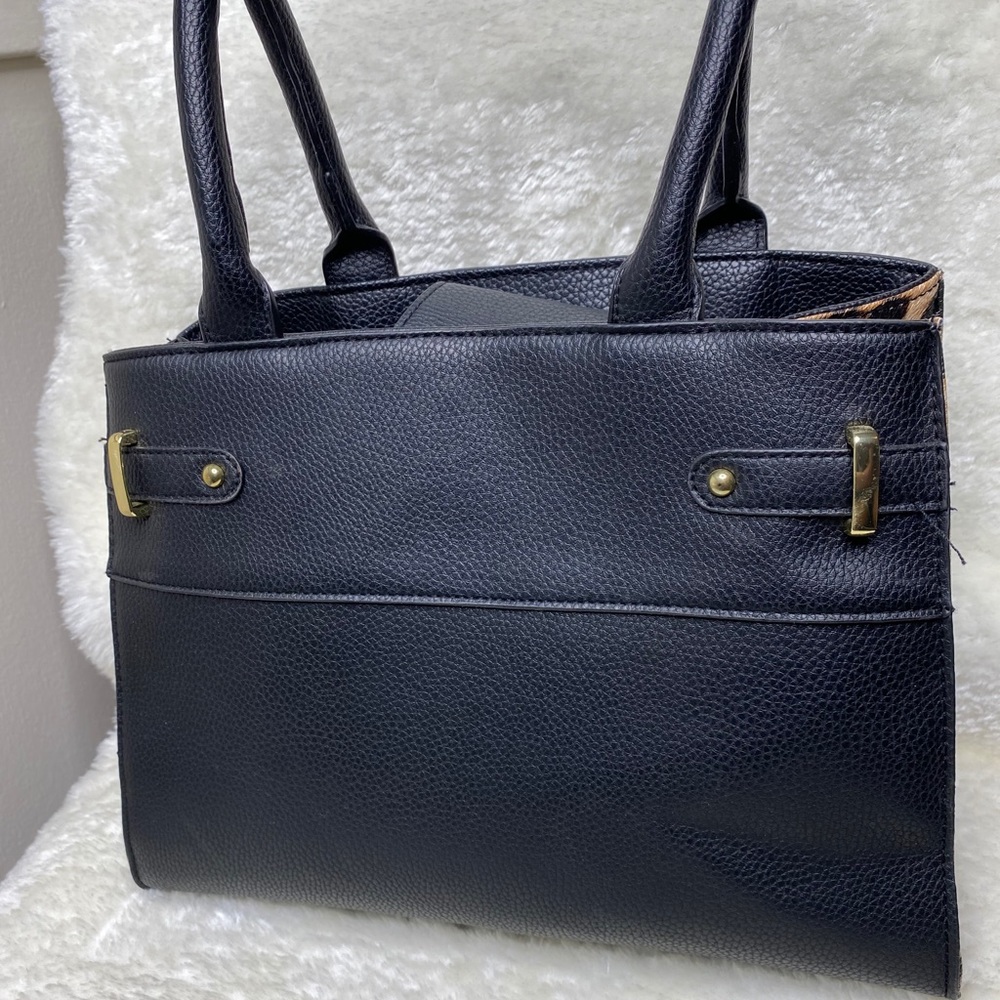 Black and Animal print bag